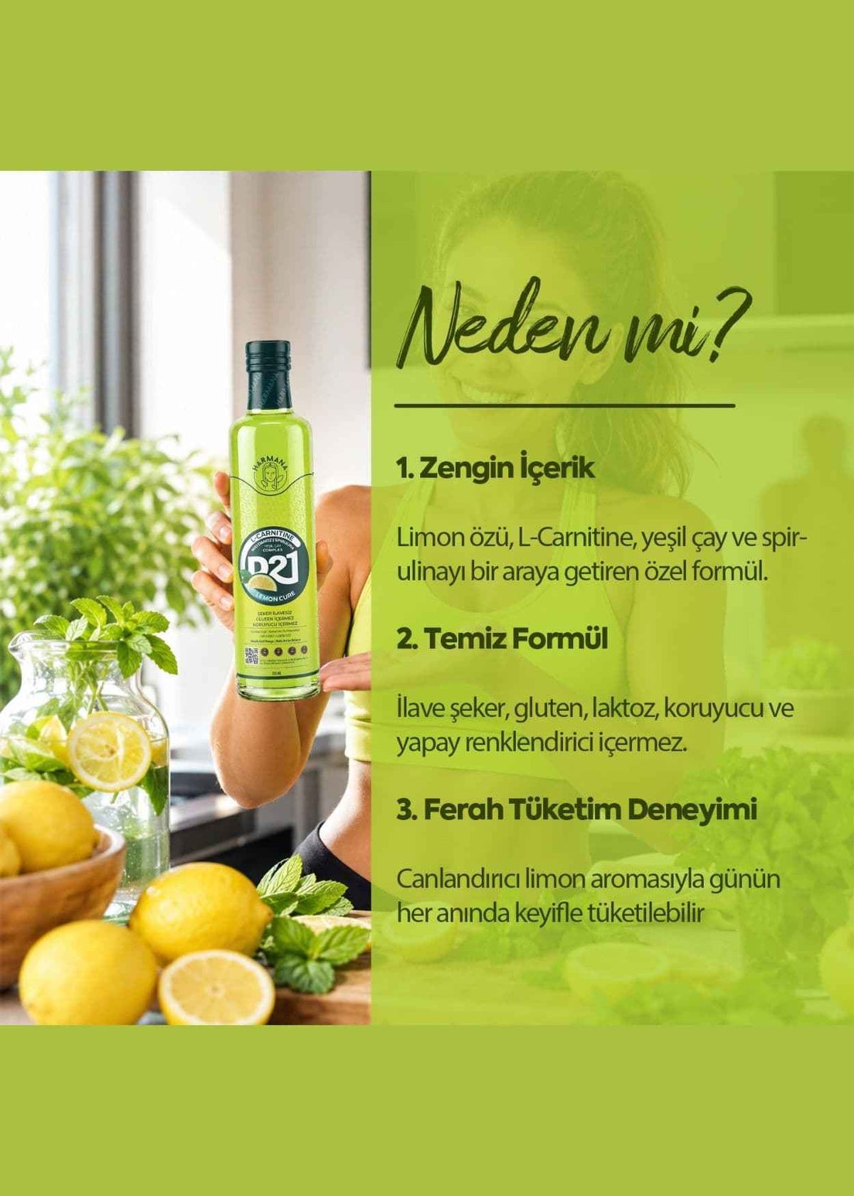 Harmana | Lemon Cure Limon Ekstraktlı İçecek Konsantresi 250ml