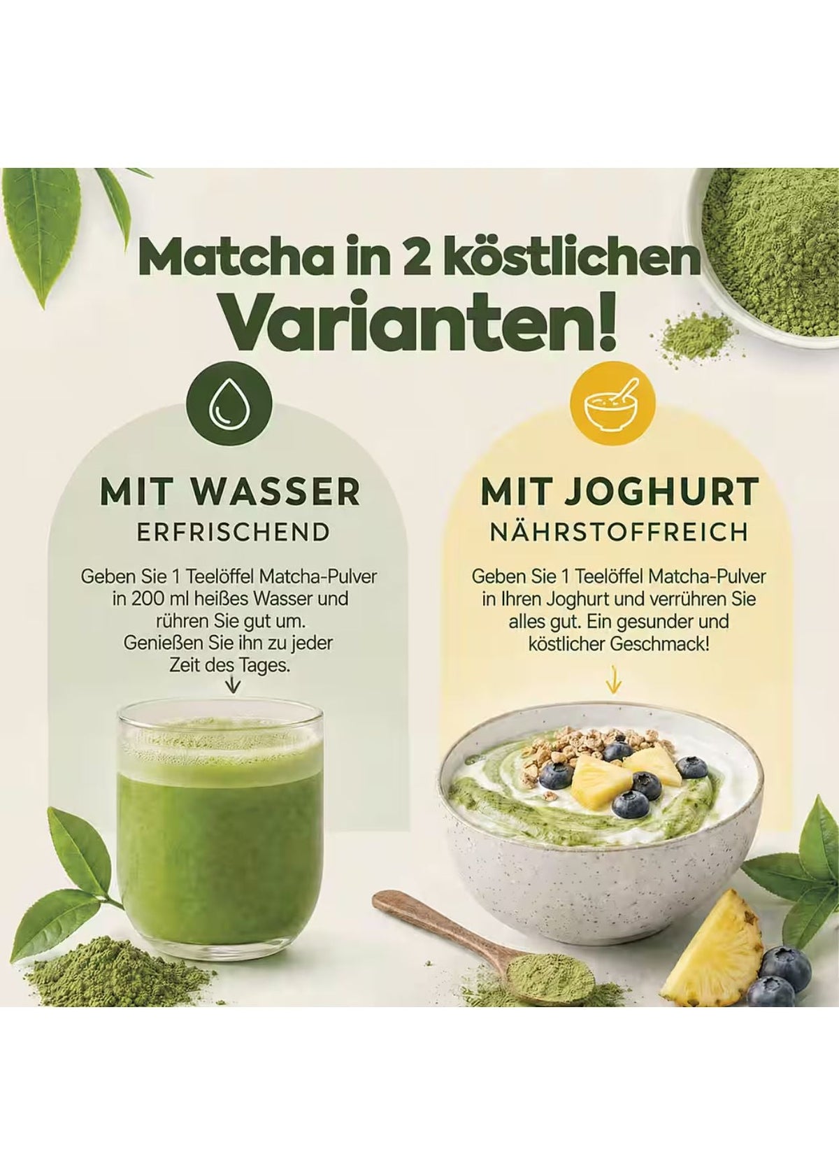 Zühre Ana Tee Matcha Ananas Grüntee-Mischung mit Faulbaum & Zitrone 20x8 g