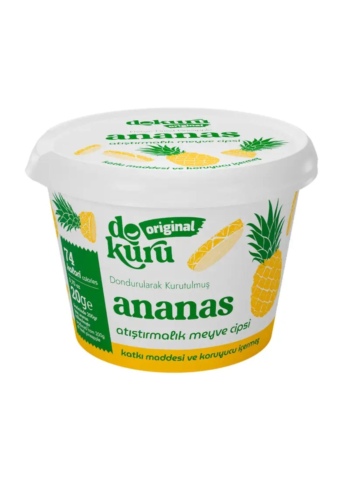 Dokuru Gefriergetrocknete Ananas (Fruchtchips) 20g