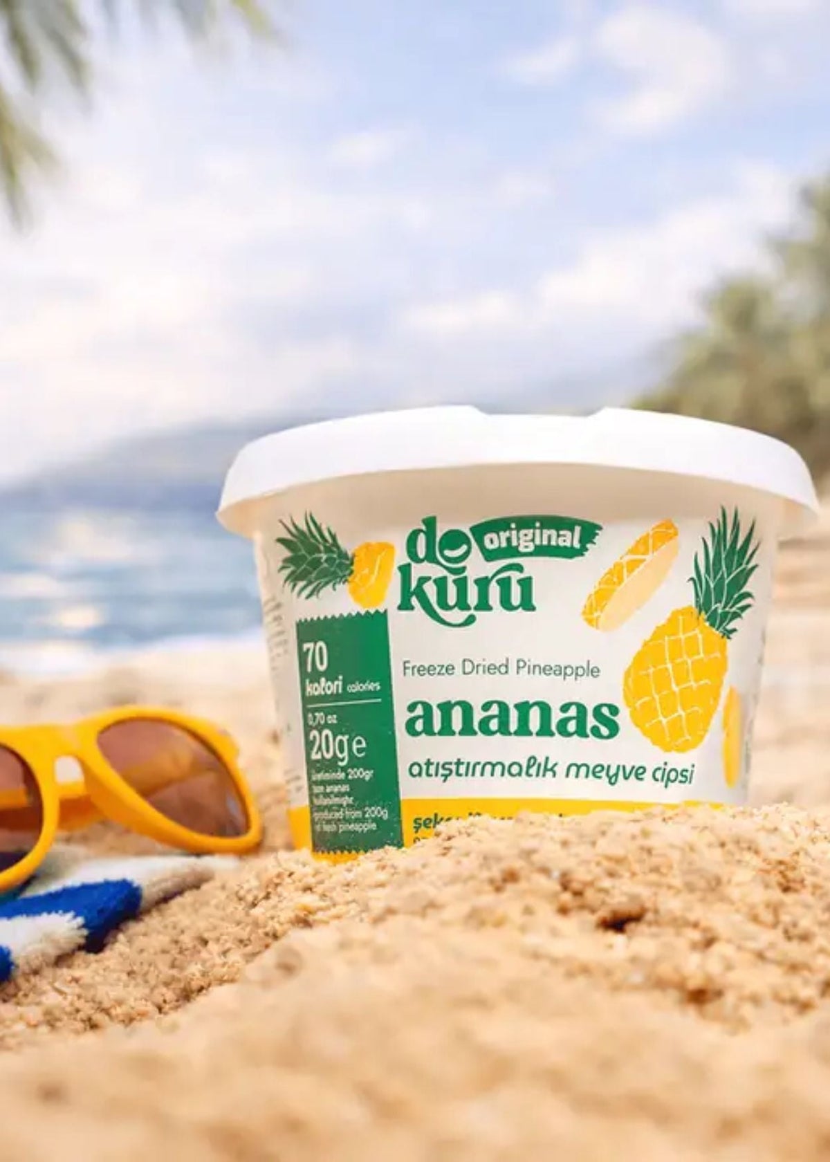 Dokuru Gefriergetrocknete Ananas (Fruchtchips) 20g