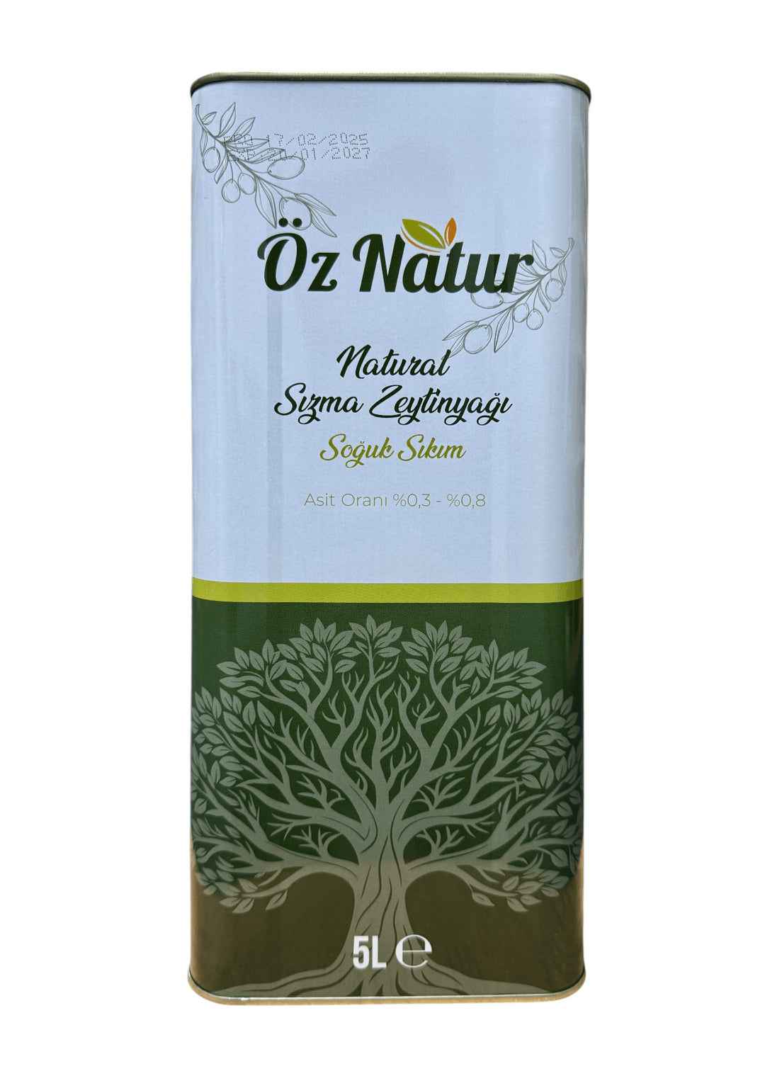 Soğuk Sıkım Sızma Zeytinyağı (Extra Virgin) 5L