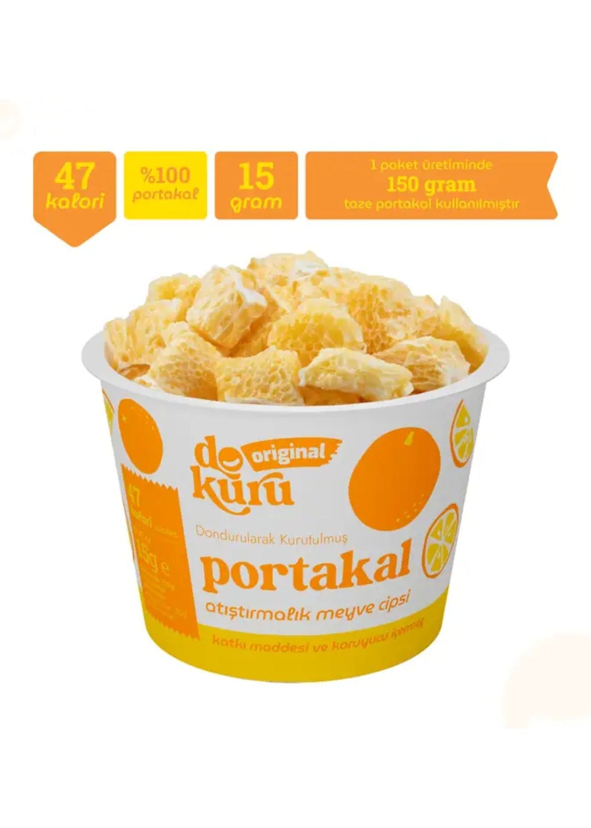 Dokuru Gefriergetrocknete Orange (Fruchtchips) 15g