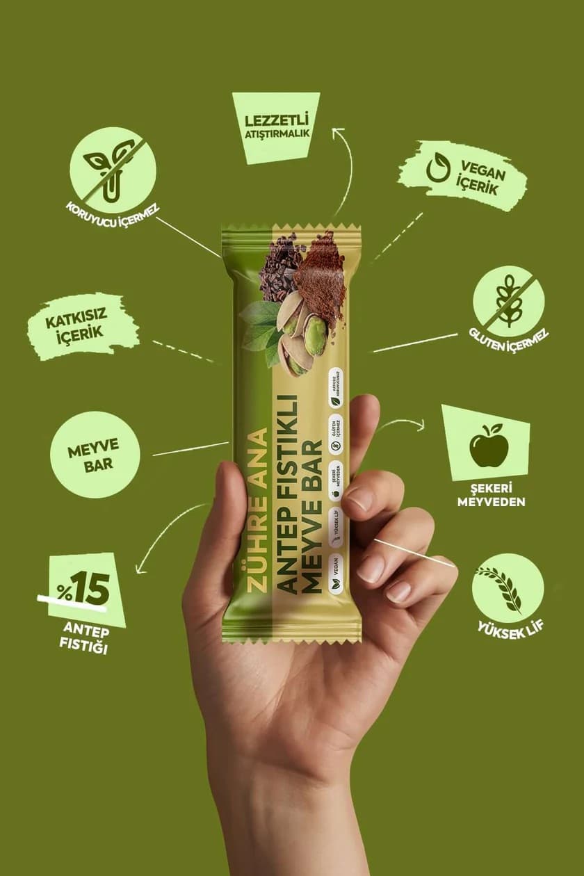 Zühre Ana Antep Fıstıklı Meyve Barı 35g
