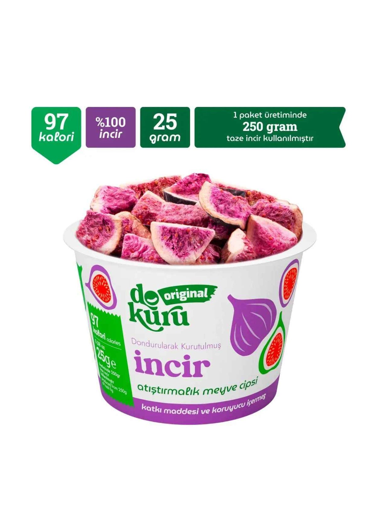 Dokuru Dondurularak Kurutulmuş İncir (Meyve Cipsi) 25g