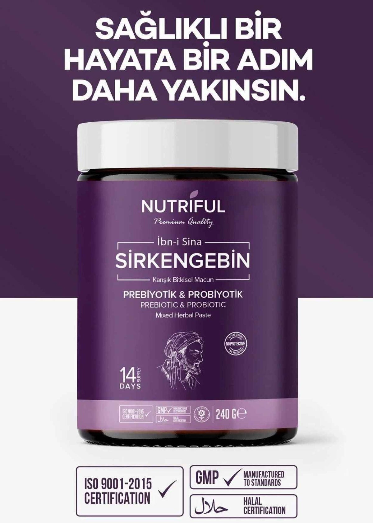 Nutriful Ibn-i Sina Sirkengebin Prebiyotik & Probiyotik Bitkisel Macun 240g
