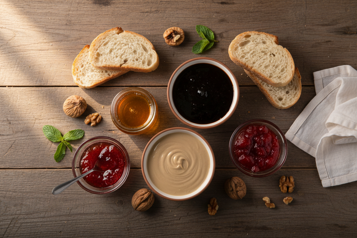 Pekmez, Tahini, Honig & Marmelade