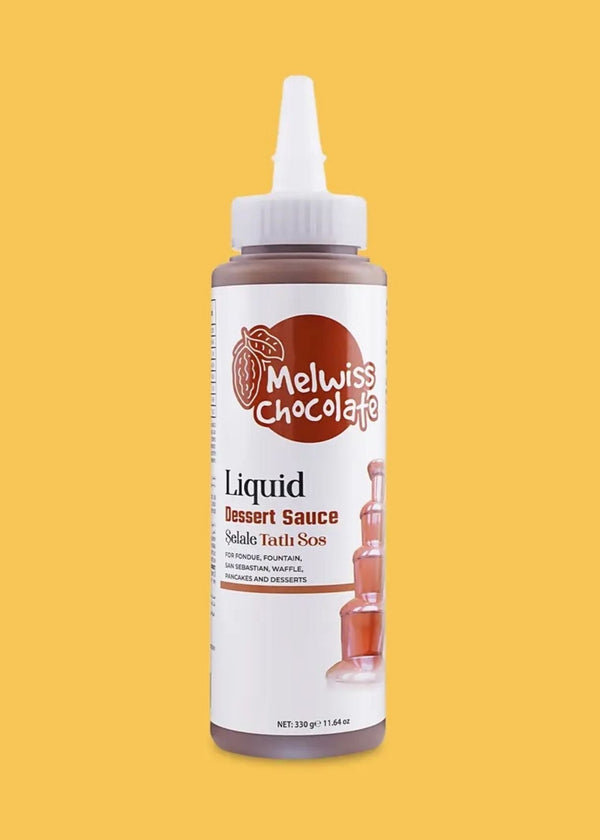 Melwiss Chocolate Flüssige Schokoladen und Dessertsoße – Soße für Waffeln, Crêpes & Pfannkuchen 330g