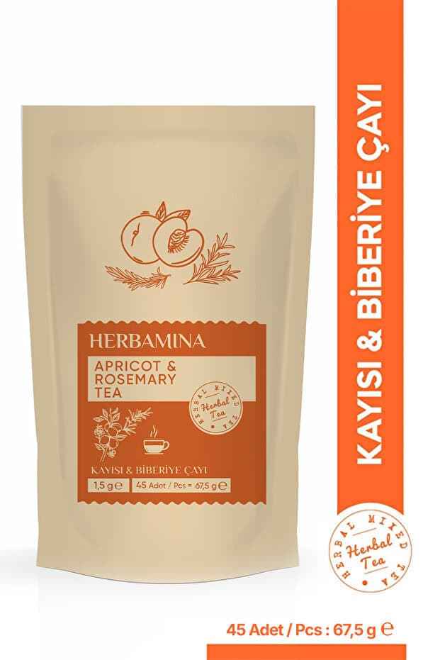 Herbamina Aprikosen- & Rosmarintee 45 x 1,5g