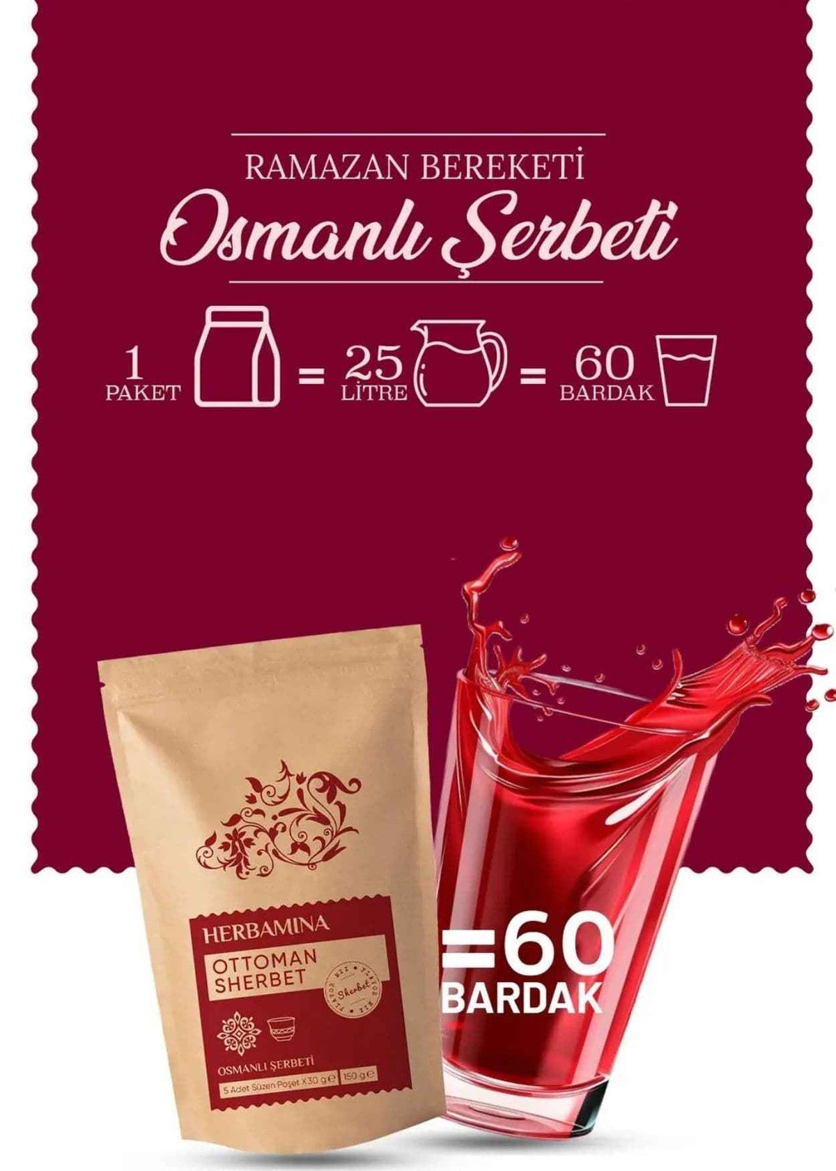 Herbamina Osmanlı Şerbeti 5 x 30g