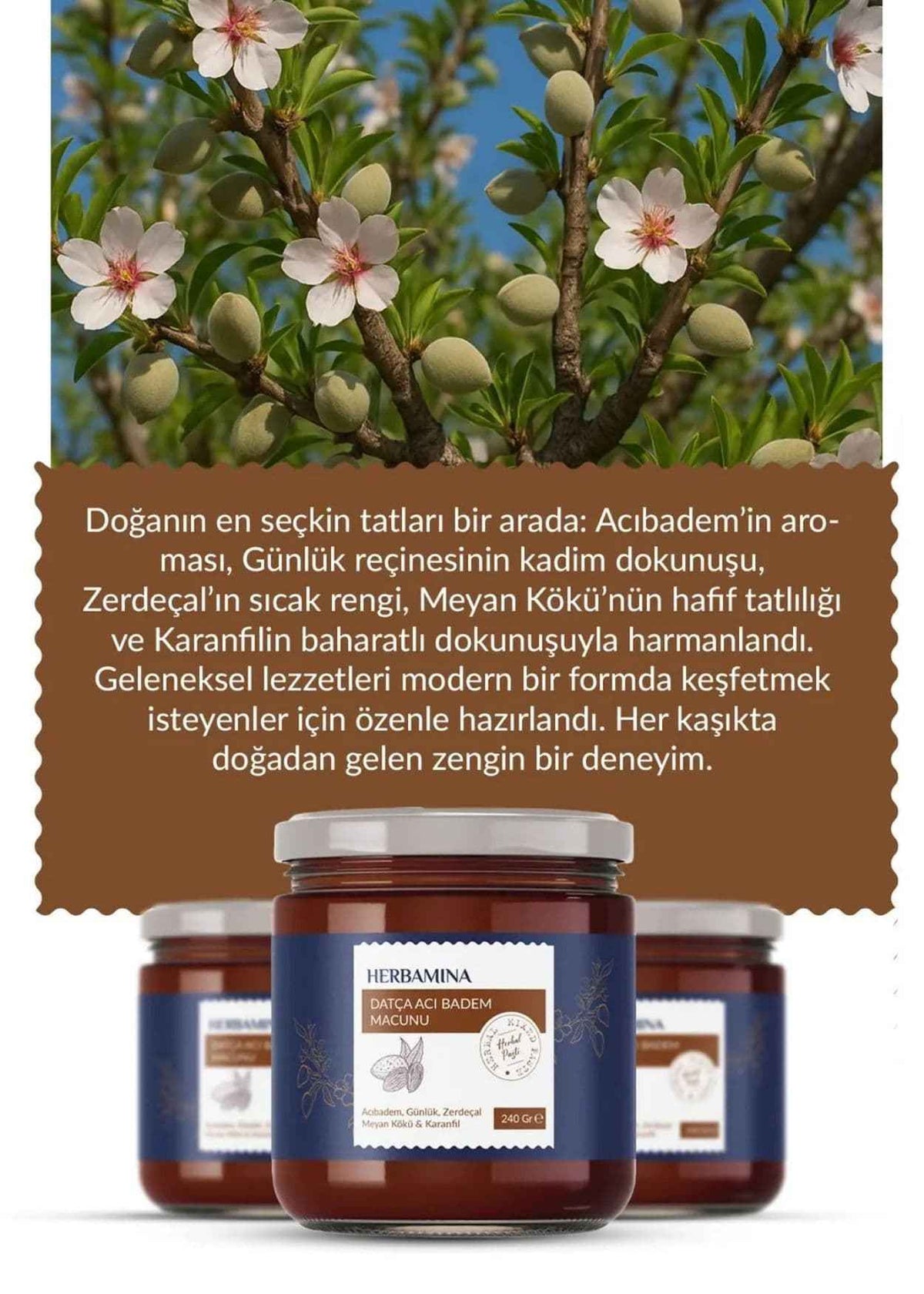 Herbamina Datça Bittermandel-Paste 240g