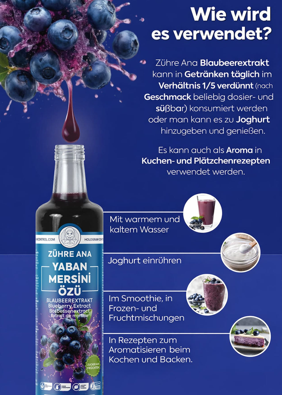 Zühre Ana Blaubeer Extrakt 640g
