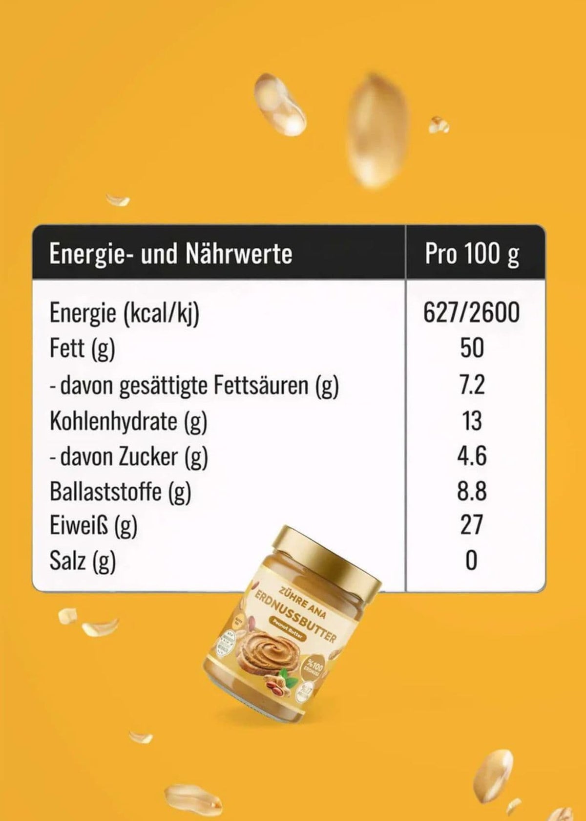 Zühre Ana Zuckerfreie 100% Erdnussbutter 315g