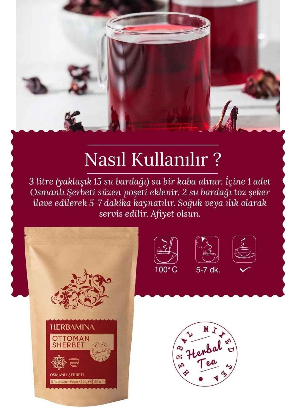 Herbamina Osmanlı Şerbeti 5 x 30g