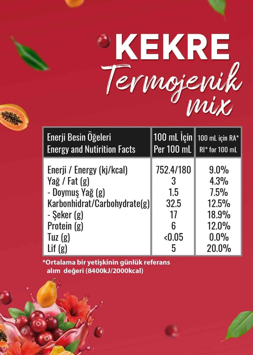 Zühre Ana Kekre Termojenik Mix 250ml