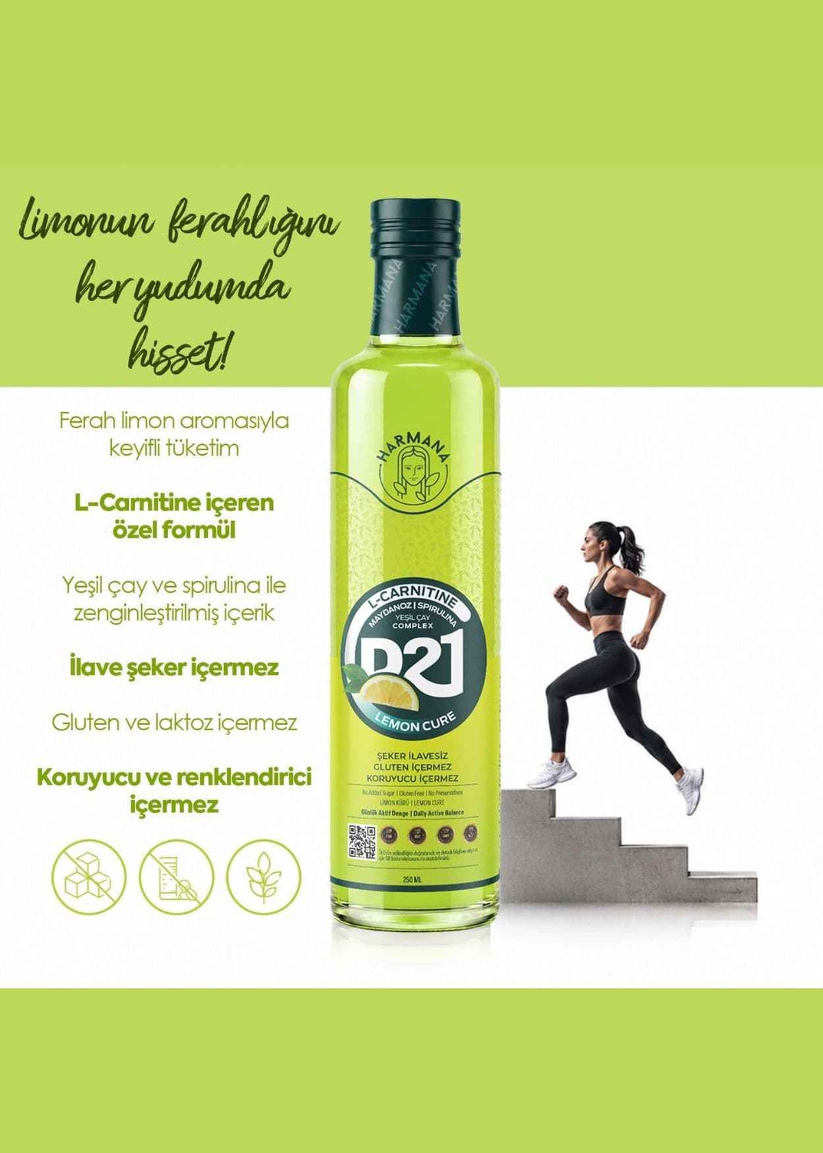 Harmana | Lemon Cure Limon Ekstraktlı İçecek Konsantresi 250ml
