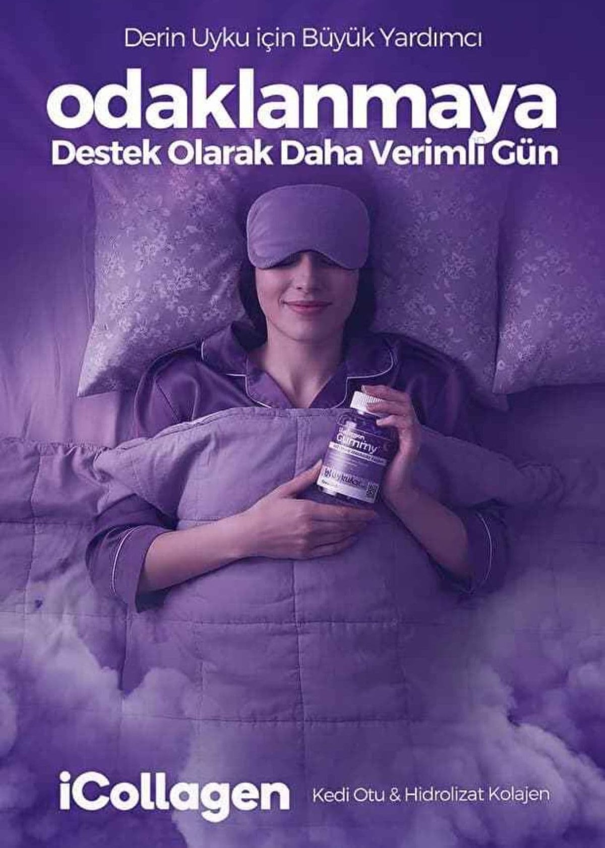 iCollagen İyi Uykular Kolajen Jelibonu - Kedi Otu & 5 Tip Kolajen 2,5mg x 60