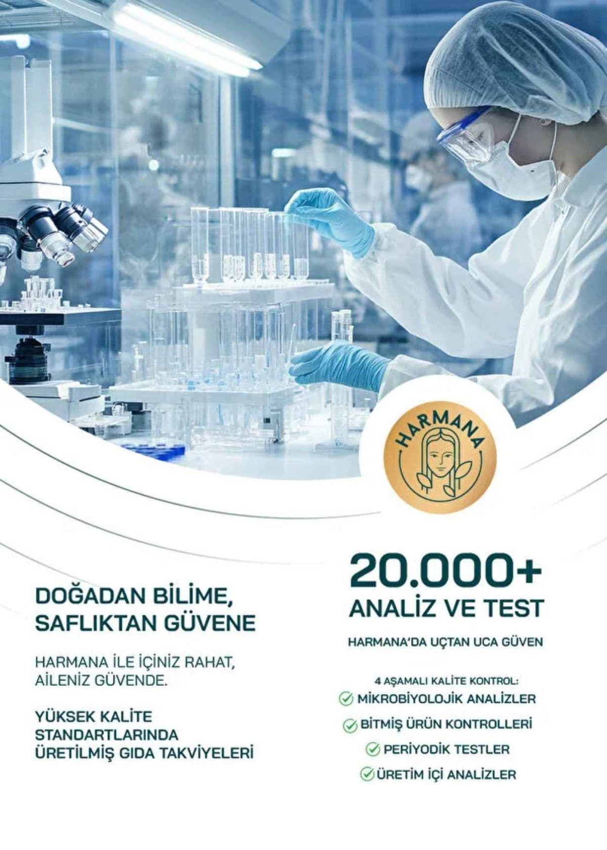 Harmana Magnezyum Complex (Bisglisinat, Sitrat, Malat) 60 Tabletten