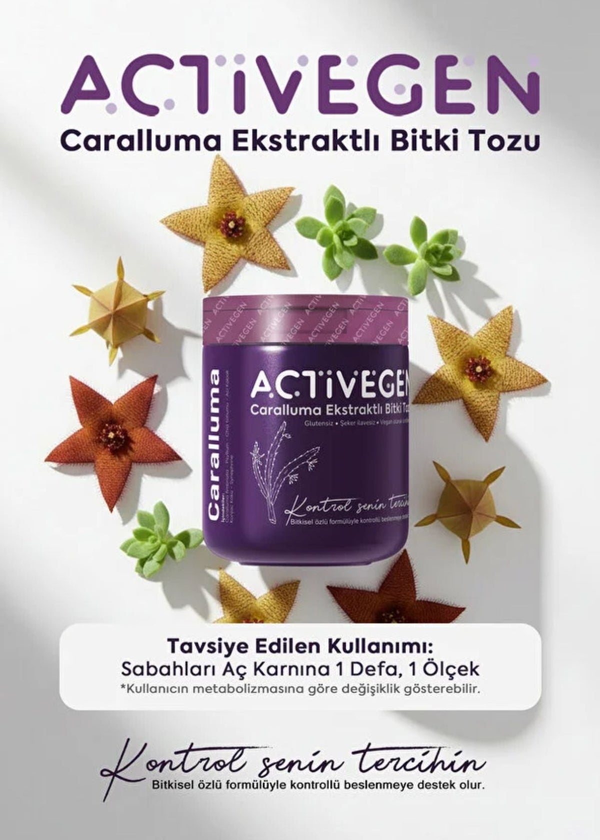 Activegen Caralluma Extrakt Pflanzenpulver 150g