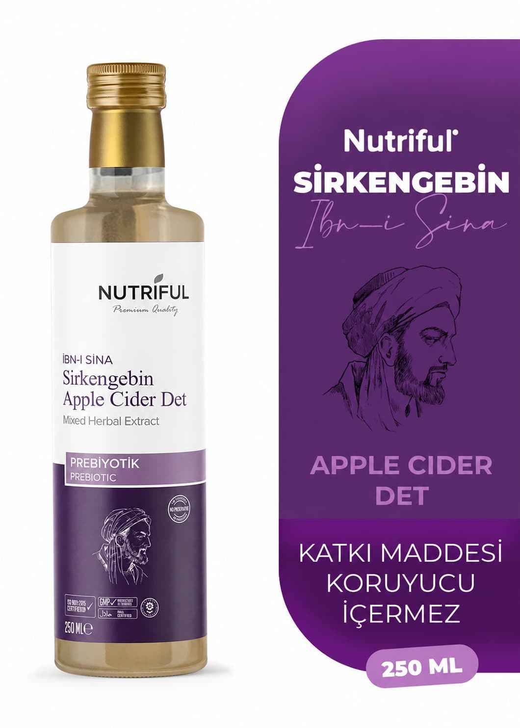Nutriful İbni Sina Sirkengebin Prebiyotik Sirkesi 250ml