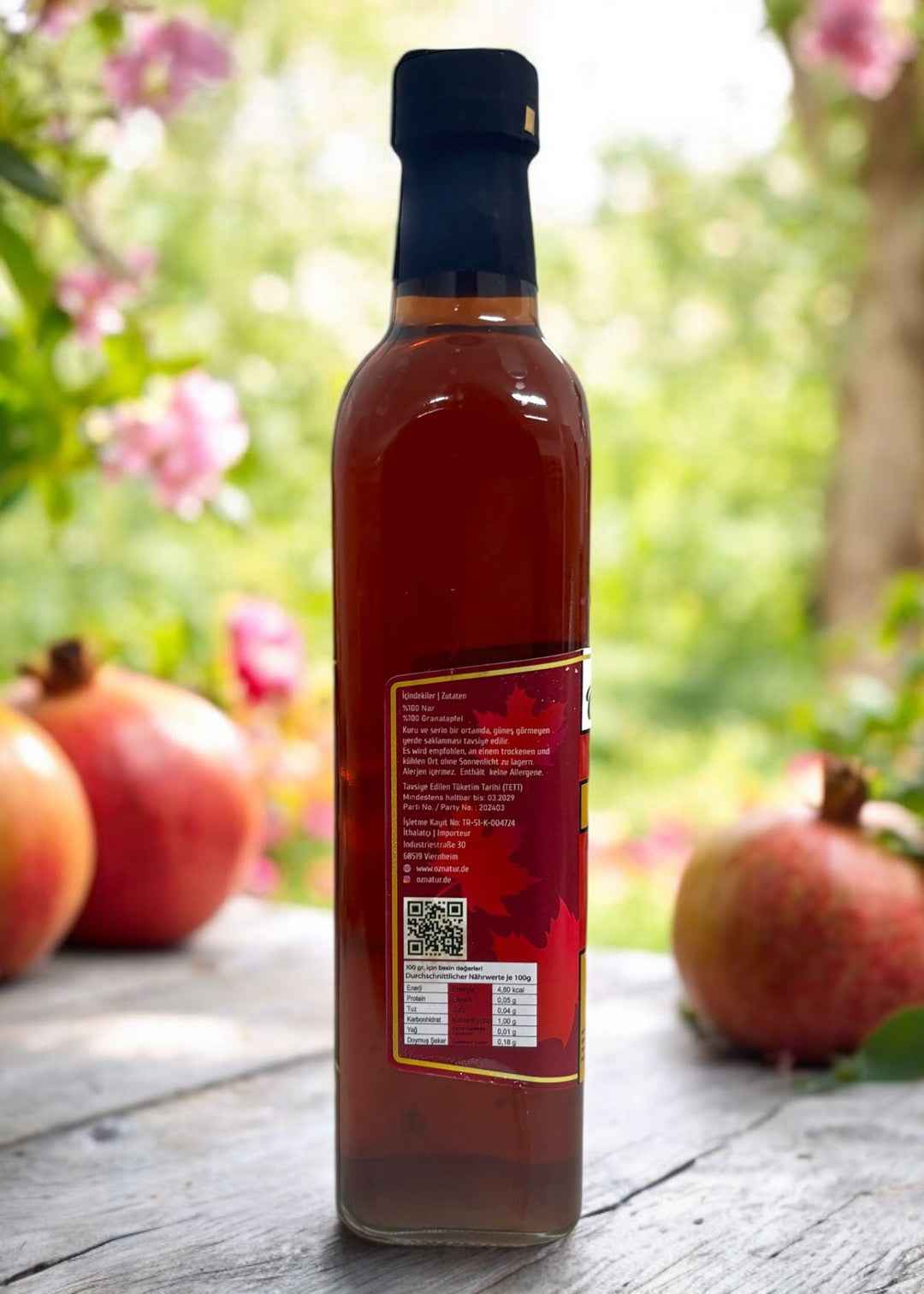 Katkısız Nar Sirkesi 500ml
