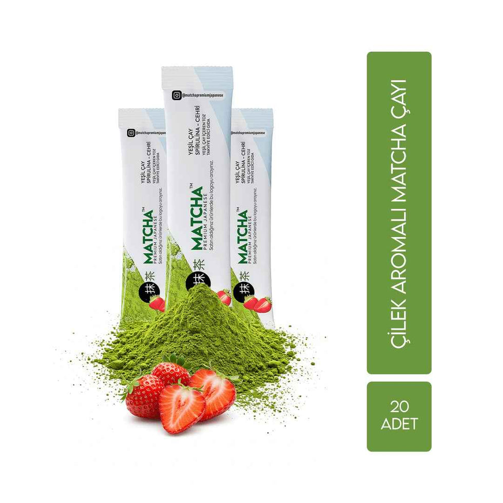 Matcha Grüner Tee mit Erdbeeraroma 160g