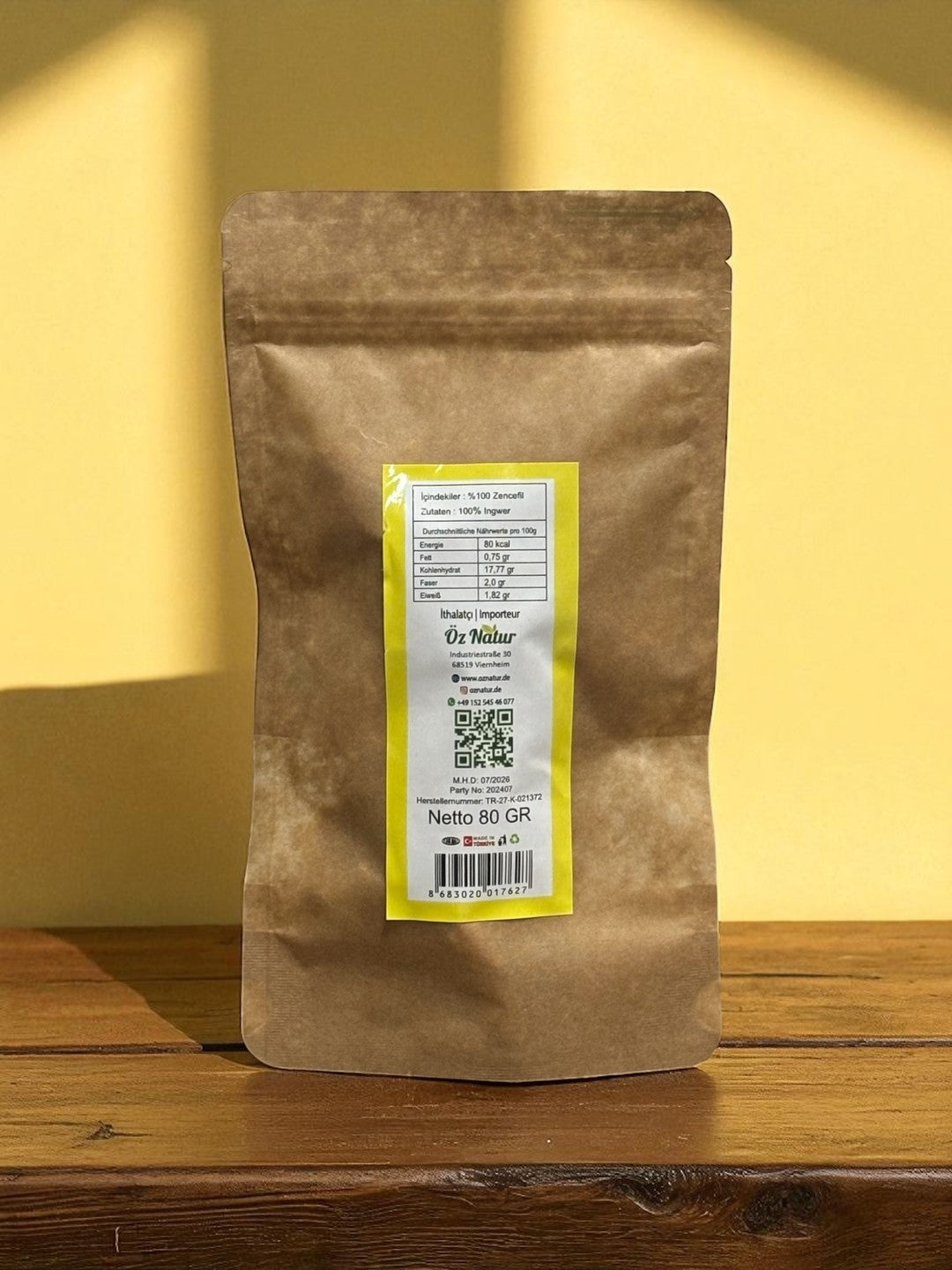 Tane Kuru Zencefil 80g