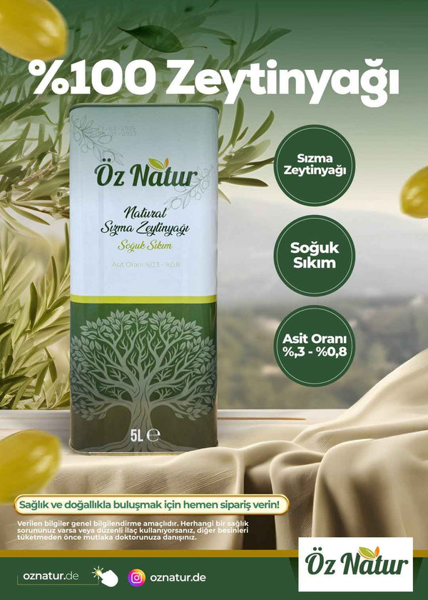 Soğuk Sıkım Sızma Zeytinyağı (Extra Virgin) 5L