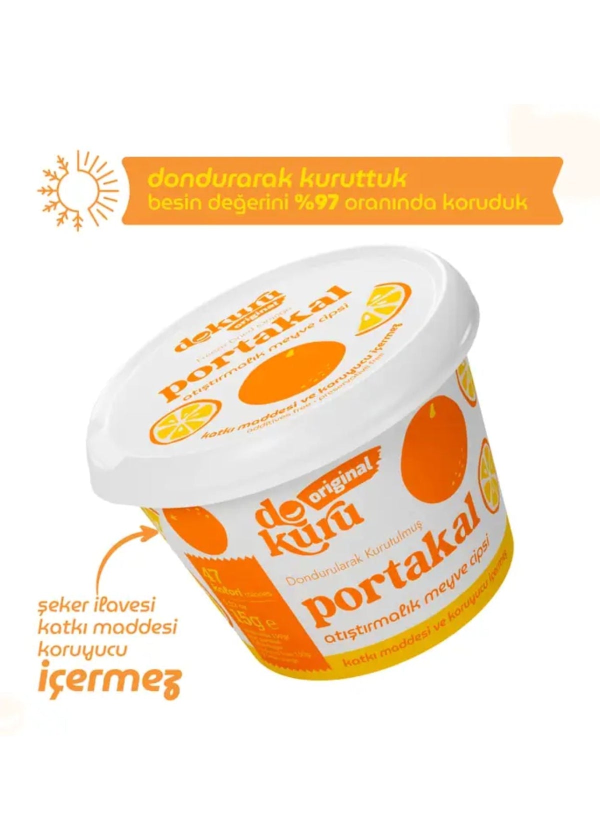 Dokuru Gefriergetrocknete Orange (Fruchtchips) 15g
