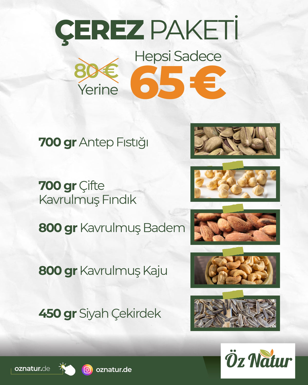 Kampanyalı Çerez Paketi 5 Ürün – Ay Çekirdekli