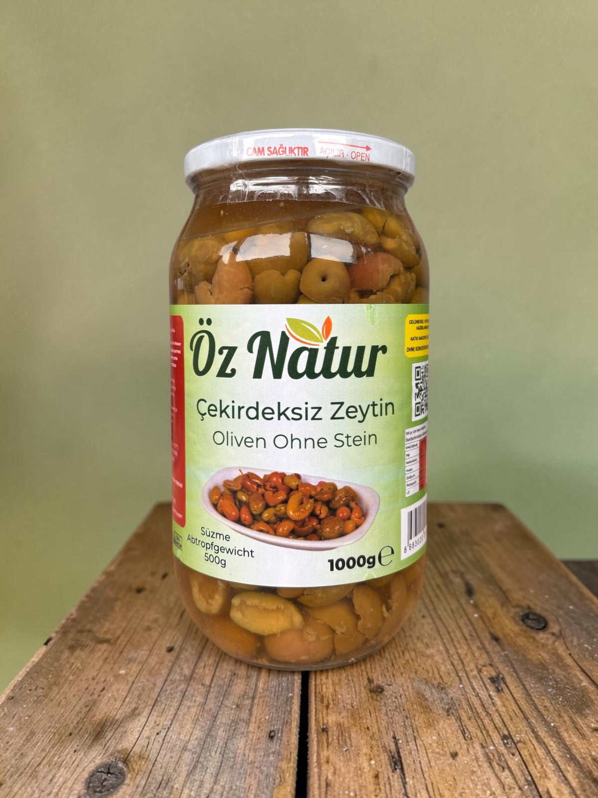 Antep Grüne Oliven ohne Stein 1kg