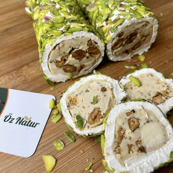 Mega Fıstıklı Bademli Sarma Lokum 500g