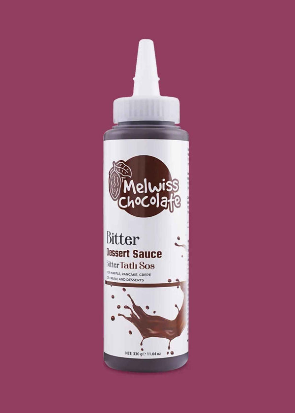 Melwiss Chocolate - Bitter Tatlı Sos - Waffle & Krep & Pankek Sosu 330g