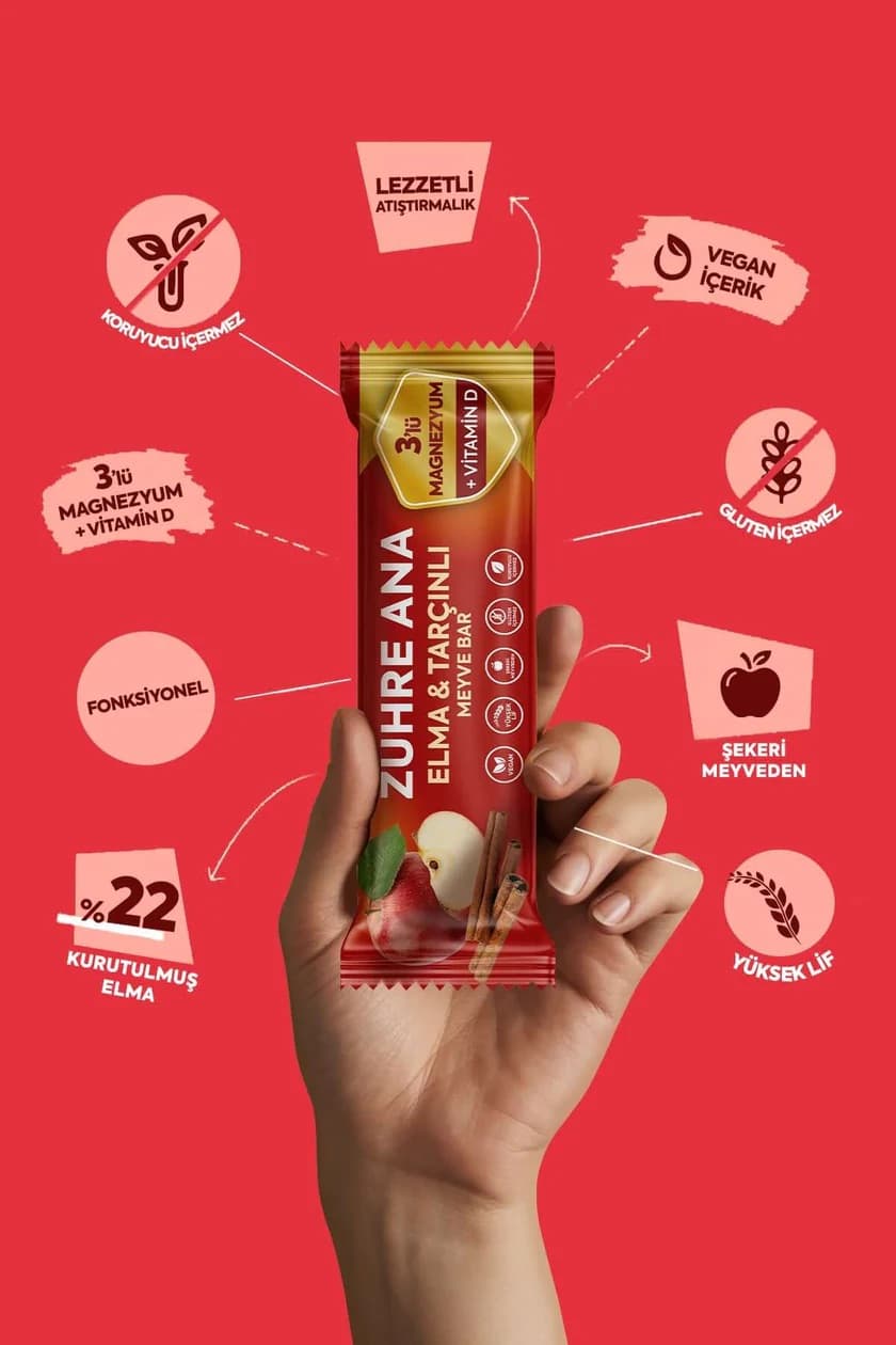 Zühre Ana Elma & Tarçınlı Meyve Barı 35g