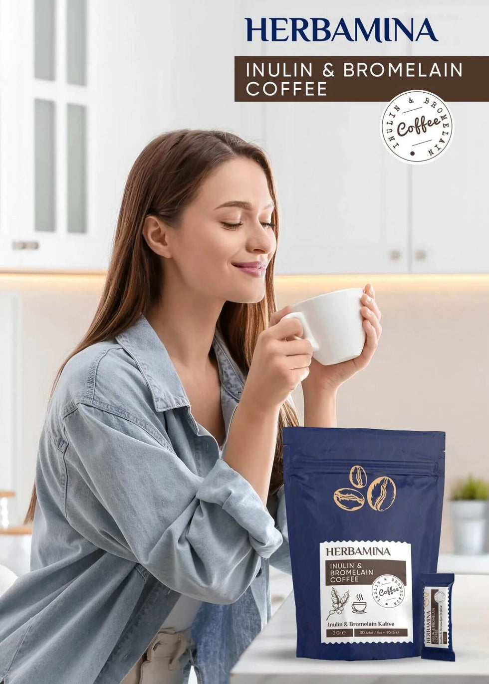 Herbamina Inülin Ve Bromelain Coffee 30 x 3g