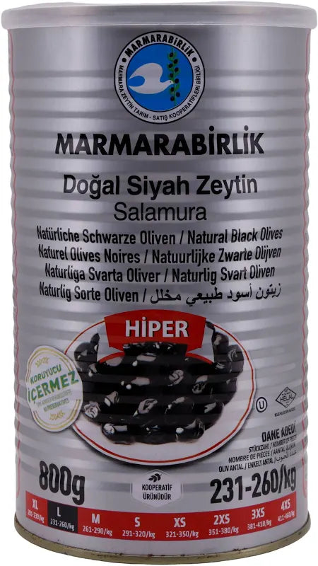 Marmarabirlik schwarze Oliven 800 g